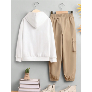 Ensemble sweat à capuche tactique et pantalon cargo pour garçons, 2 pièces, tenue d'aventure Urban Explorer ou Techwear Lite - Product Image 1