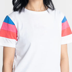 Camisetas de Mujer de Manga Corta con Cuello en V, Ligeras, Suaves, Estilo Urbano, Casual, Cómodas, Diseño Moderno, Teñido Liso - Product Image 6