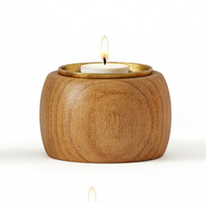 Best Arrival Wooden <b>Tea</b> <b>Candle</b> Holder Perfect for Wedding Rustic Decor Piece and Party Decoration Customize Size Shape - Product Image 4