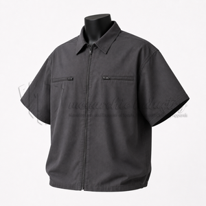 Camisa Casual Personalizada para Hombre, 100% Algodón Twill, Manga Corta, Cierre Completo, Fabricante de Marca Privada ODM, Primavera - Product Image 3