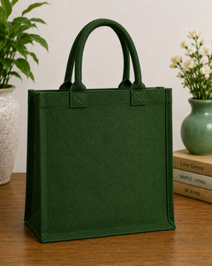 Bolsa Ecológica Reutilizable Mediana de Yute con Diseño de Tierra para Compras - Product Image 6