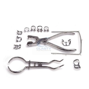 CLASTY INSTRUMENTS Kit de Dique de Goma Dental, Instrumentos de Ortodoncia de Acero Inoxidable, Suministros Médicos Clase I con Certificación CE, Lo Mejor - Product Image 2