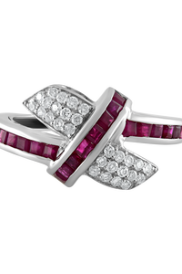 แหวนเพชรและทับทิมเงินแท้ 92.5 รุ่น KLSR-11431 - Product Image 3