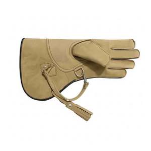 Gants de chasse aux oiseaux imperméables de qualité supérieure en daim, double épaisseur, pour la fauconnerie, avec doublure en peau de veau et poignet contrastant, pour la capture d'animaux (faucon, hibou, etc.) - Product Image 4