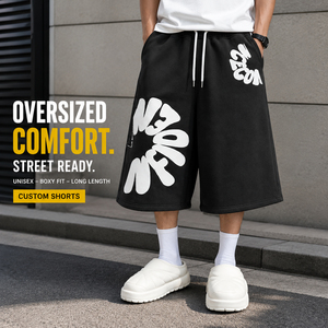 Pantalones Cortos Anchos de Felpa Francesa 3/4 de Largo Extendido para Verano al por Mayor - Product Image 1
