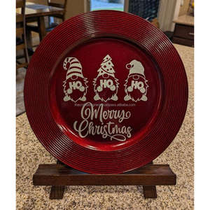 Merry Christmas แผ่นชาร์จ12 "แผ่นคุกกี้คัพเค้กบราวนี่จอแสดงที่ยอดเยี่ยมจานและถาดกลมจานชาร์จจาน - Product Image 5