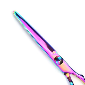 Ciseaux de coiffure de 6 pouces, couleur arc-en-ciel, ciseaux de barbier professionnels, design ergonomique léger, fabrication sur mesure, outils de barbier - Product Image 3