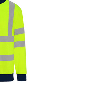 เสื้อสเวตเชิ้ตแขนยาวสะท้อนแสงสำหรับงานรักษาความปลอดภัย โพลีเอสเตอร์สะท้อนแสง สีเหลือง ระดับ 3 ป้องกันภัย - Product Image 3