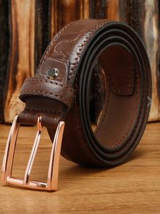 Ceinture Classique pour Homme en Cuir de Vachette Véritable Marron, Style Décontracté Texas Leatherite avec Boucle en Alliage, Présentée dans un Coffret Cadeau - Product Image 4