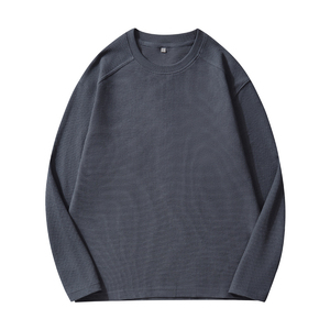 Wholesale Custom Logo Silk Screen Printed Short Sleeve Blank Design Mens <b>Waffle</b> Knit Acrylic Oversized T-<b>Shirt</b> - Product Image 5