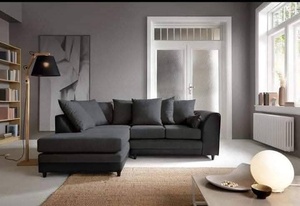 Conjunto de sofás seccionales modernos en forma de L, tapizados en tela, conjunto de sofás de lujo, conjunto de sofás para sala de estar, muebles para uso en casa o villa. - Product Image 6