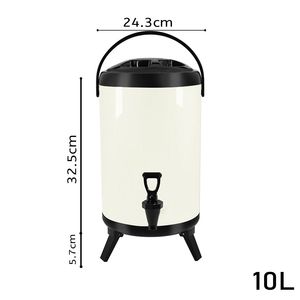Dispensador de Bebidas Aislado de Acero Inoxidable SOGA de 10L, Barril para Bebidas Calientes o Frías con Grifo para Té, Café, Jugo o Leche - Product Image 3