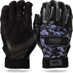 Genuine LeaBaseball Batting Gloves Cabretta Palm Synthetic Back <b>Padded</b> Ambidextrous Durable Professional Baseball Hook Loop - Product Image 1