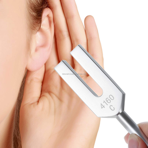 High-Frequency Tuning Fork Set 4096 Hz, 4160 Hz, 4225 Hz with Silicone Hammer & Soft Storage Bag Sound Therapy Instrument <b>Tool</b> - Product Image 5