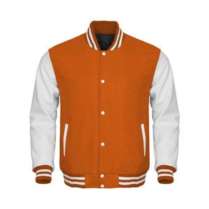 Veste universitaire de qualité supérieure 2025 pour hommes, en laine avec manches en cuir, coupe-vent de baseball, veste bomber universitaire pour hommes - Product Image 1