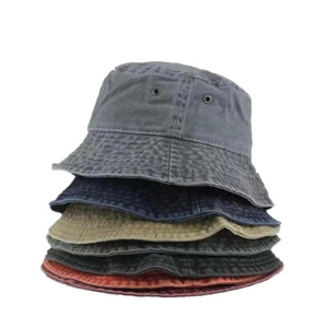Chapeau de soleil anti-UV en coton lavé, pliable, pour l'été, la plage, le plein air, style bob de pêcheur, réglable, à large bord en coton - Product Image 3