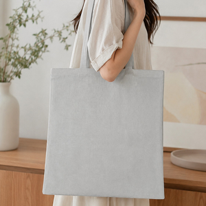 Bolso Tote de algodón ecológico con logotipo personalizado, resistente, 38x42 CMS, bolsas de compras biodegradables reciclables, superventas para comestibles - Product Image 5