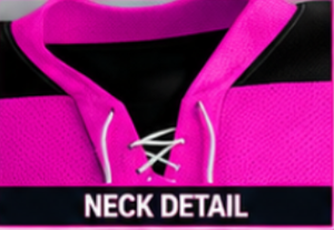 Ensemble de maillot de hockey sur glace SINEWY à manches longues rayé rose et noir, respirant, personnalisé, unisexe, vêtements pour adultes en coton/bambou - Product Image 4