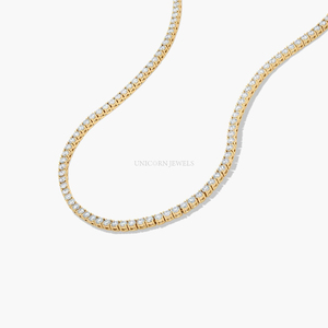 Collar moderno con diamante cultivado en laboratorio de 0.50 ct, corte brillante redondo, chapado en oro blanco, amarillo y rosa, proveedor mayorista de joyería. - Product Image 6