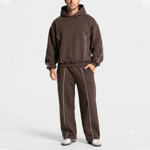 Conjunto Deportivo Personalizado de Gran Tamaño para Hombre, Nueva Moda 2026, Corte Holgado, Chaqueta Ligera con Cierre y Pantalones Flexibles, OEM - Product Image 1