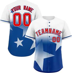Camiseta de Béisbol Personalizada al por Mayor con Logotipo Sublimado, Diseño Gratuito, Cuello en V, Bordado, Transpirable - Product Image 1
