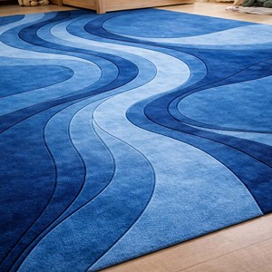 Modern Abstract Rug Wool Rug Modern Luxury Hand Tufted Area Rug Designer Rug Luxury Home Rug for Living Room Bed Room Home Decor - Product Image 3
