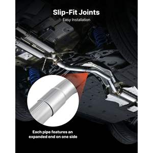 Kit de tubes d'échappement personnalisés en acier doux de 2,25 pouces, 8 pièces, 90 et 135 degrés, tubes en U, finition galvanisée, ajustement universel pour - Product Image 6