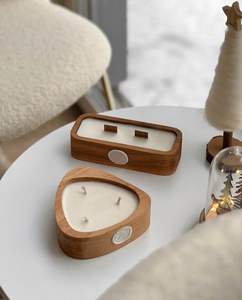 Support à bougies en bois rustique moderne pour la décoration de la maison et des événements, porte-bougie en bois artisanal écologique pour une décoration minimaliste - Product Image 4