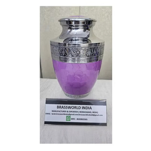 Urna Funeraria de Estilo Americano con Diseño Grabado, Fabricada en Latón, 220 Pulgadas Cúbicas, para Cenizas de Adultos, Se Acepta Logotipo Personalizado - Product Image 1