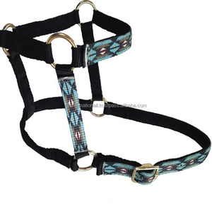 Customized Personalized Durable Lead Ropes Western Leather Embroidery Horse Nylon <b>Halter</b> - Product Image 5