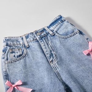 Nouveau design 2026 – Jean baggy streetwear grande taille pour filles, coupe droite décontractée taille mi-haute, style vintage, jambe large, hip-hop, été - Product Image 4