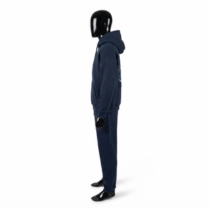 Heavyweight 420GSM 100% Cotton <b>Fleece</b> <b>Oversized</b> Chenille Embroidery Anti-Pilling Pocket Boxy Fit Luxury Streetwear <b>Men</b> <b>Hoodie</b> - Product Image 3