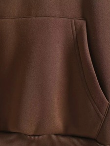 Sweat-shirt à capuche marron pour homme, coupe oversize, manches chauve-souris, tricoté, style décontracté, collection automne 2027 - Product Image 5