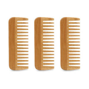 Juego de Peines Religiosos Artesanales de Madera Ecológicos de 4 Piezas TIMELESS CRAFT para el Cuidado del Cabello Rizado y la Barba en el Hogar y la Ducha - Product Image 2