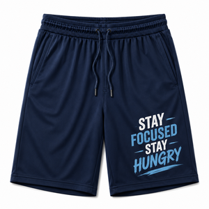 Shorts de sport respirants pour hommes, taille mi-haute, avec cordon de serrage, imprimé graphique personnalisé, en maille polyester, pour entraînement et course à pied - Product Image 4