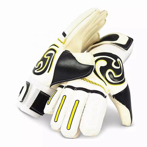 Hot Selling Custom Design Black and White Soccer Goalkeeper <b>Gloves</b> with 4mm German Latex Negative Cut - Product Image 2
