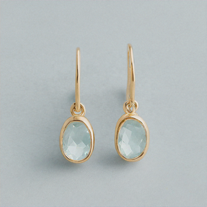 ต่างหูคริสตัลอัญมณี925ชุบทอง18 K - Product Image 2