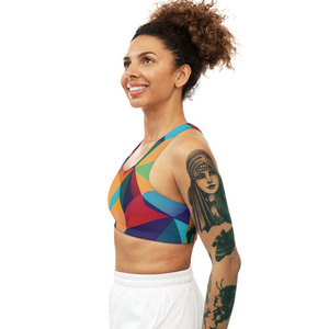 Hermoso conjunto de entrenamiento deportivo personalizado de talla grande con logo frontal de elastano y alta sujeción para práctica de cheerleading - Product Image 5