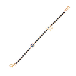 Pulseras de Cadena de Oro de 18k para Niños, Certificadas por SGL, Fabricante, Personalizadas, con Diamantes CZ Brillantes Redondos, Religiosas, Venta al Por Mayor - Product Image 3