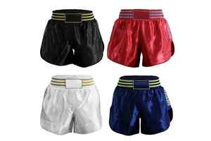 กางเกงชกมวยออกแบบเองตามสั่งสำหรับผู้ชาย พิมพ์ลายแบบ Sublimation สำหรับชกมวยและ MMA ผลิตจากผ้าซาติน กางเกงคิกบ็อกซิ่งแบบสั่งทำ - Product Image 5