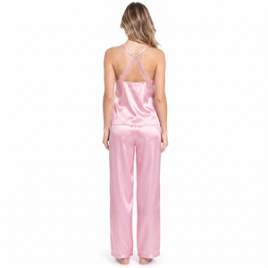 <b>Silk</b> <b>Trousers</b> <b>Women's</b> Soft Breathable Drawstring Waist Lounge Wear Pajama Pants Summer Style Night Wear Satin <b>Trousers</b> - Product Image 3