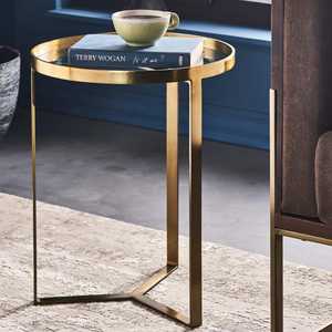 Hot Seller Modern Round Metal Side <b>Table</b> 16x16 In 20 In Height Contemporary Living Room Furniture Durable Home Decor - Product Image 4