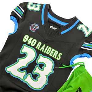 Conjunto de Uniforme de Fútbol Americano de Manga Corta con Cuello en V, Sublimado, para Niños y Jóvenes, 100% Poliéster Transpirable - Product Image 2