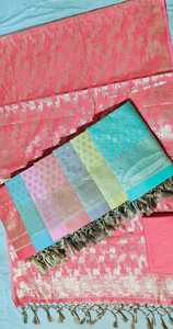 ชุดผ้าไหมบริสุทธิ์แบบบาเนราสี 3 ชิ้น ลายจาล - Product Image 3