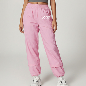New Trendy Style Sweatpants Mid Waist Regular Elastic Waist Casual <b>Trousers</b> Ladies Polyester Cotton Winter Lace Sweatpants - Product Image 3