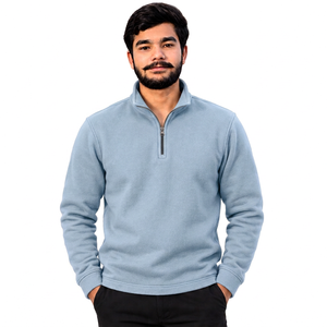 Sudadera con media cremallera al por mayor, de forro polar de poliéster, estilo oversize - Product Image 4