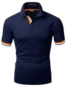 Men's Black Red White Solid Short Sleeve Knitted 100% Cotton Anti-Wrinkle Front Logo Formal <b>Button</b> Design Regular Fit for <b>Shirt</b> - Product Image 4
