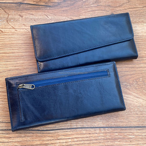 กระเป๋าสตางค์ยาวหนังแท้แบบเต็มรูปแบบสำหรับผู้หญิงกระเป๋าคลัทช์หนังวัวคุณภาพสูงมีช่องใส่บัตรเครดิต - Product Image 5