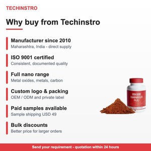 Nanoparticules d'oxyde de fer de qualité industrielle, nanopoudre Fe2O3 99,9 % 20-50 nm, utilisées dans les capteurs de gaz et les matériaux magnétiques - Product Image 4
