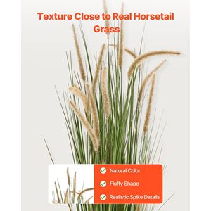 Confezione da 2 Piante Artificiali in PVC Premium da 150 cm, Erba di Cavallo in Vaso per Interni ed Esterni, Finto Arbusto Verde - Product Image 3